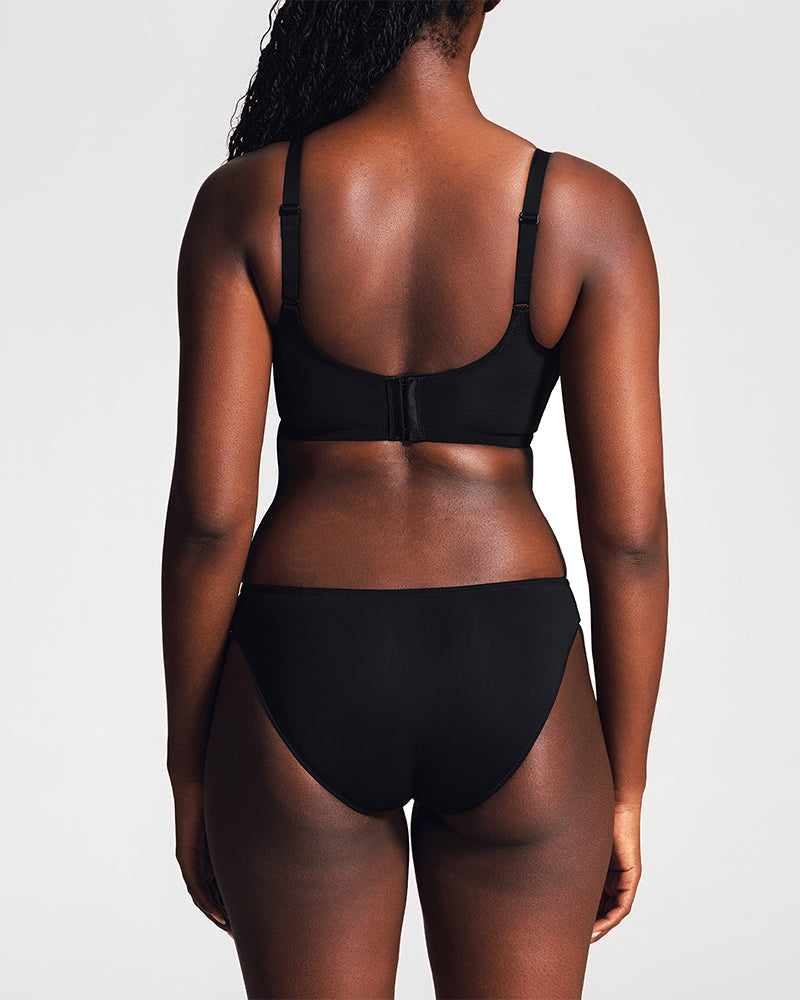Unlined Mesh Panel Minimizer Bra