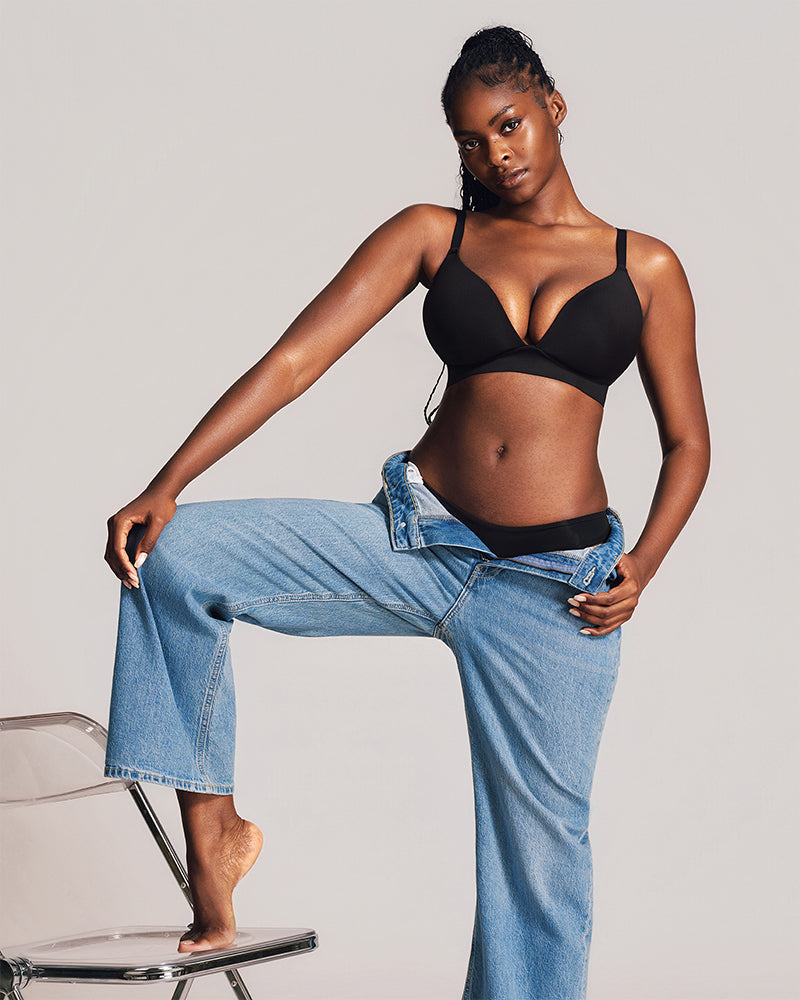 Comfort Wireless Deep V Plunge Bra